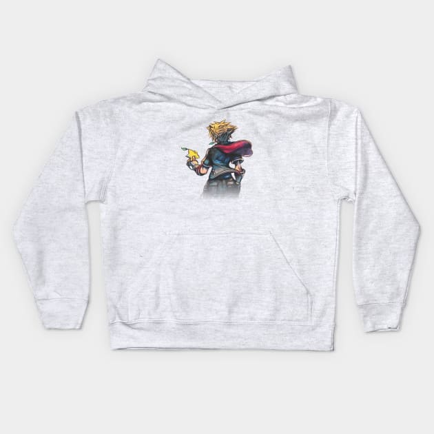 sora kingdom hearts 3 Kids Hoodie by Darknessfell